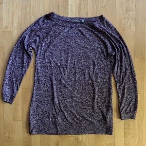 Athleta Pose top Chianti burgundy marled modal Large